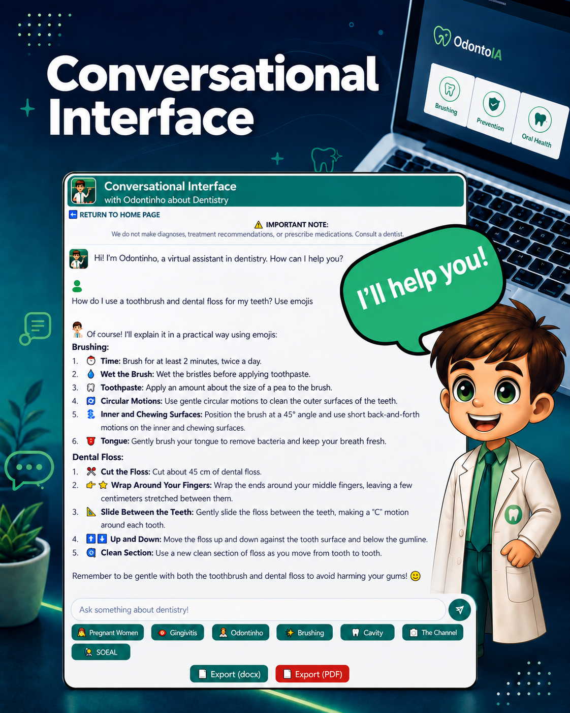 Little Dentist conversational interface - Dentistry chatbot
