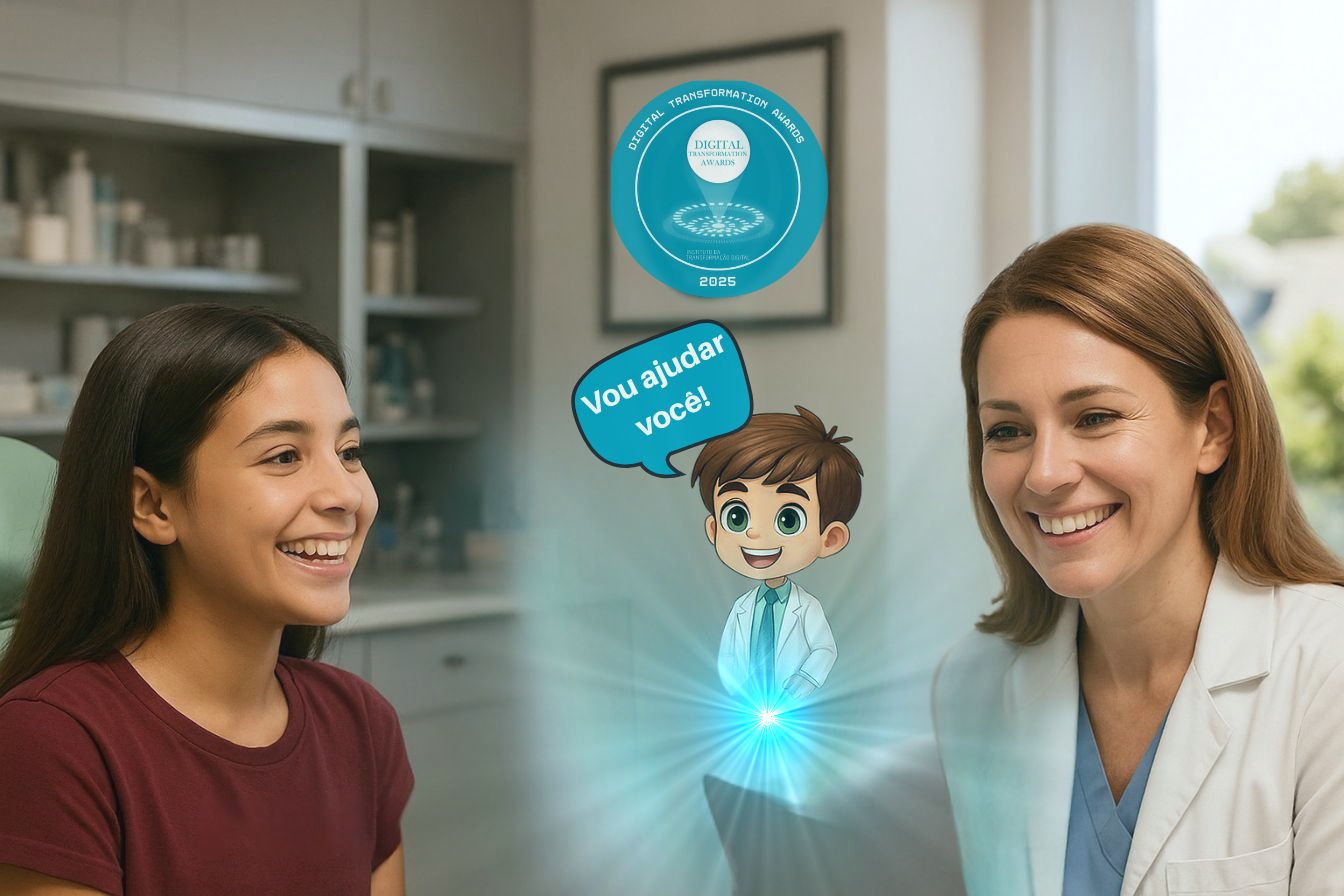 Clínica odontológica com o Odontinho 3D no futuro